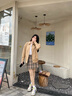 范思藍恩復古老錢風廓形工裝夾克外套半裙2025春新款兩件套女1107 熏香卡其外套 XS 曬單實拍圖