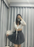 妙奕嘉a字裙灰色半身裙女夏季2025新款修身顯瘦顯高短裙子小個子百褶裙 灰色百褶短裙 L 【建議95-115斤】 曬單實拍圖