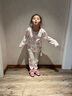 纖絲鳥(niǎo)（TINSINO）兒童睡衣春季男女童家居服套裝純棉中小童空調服衣服 蜜桃果汁 曬單實(shí)拍圖
