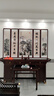 派旦仙夢(mèng)五聯(lián)中堂畫(huà)客廳裝飾畫(huà)農村大堂屋大氣背景墻山水畫(huà)新中式靠山掛畫(huà) A-迎客松 左右40x160+中間80x160cm 雅致紅木實(shí)木框+油畫(huà)布+有機玻璃 曬單實(shí)拍圖