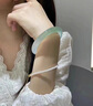 玉貝莎（YUBEISHA）天然手鐲高冰半山水玉髓手鐲漸變青玉鐲子油青色翡翠色手鐲女 半山水 62mm 130-145斤 曬單實(shí)拍圖