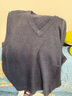 羅蒙毛線(xiàn)背心男針織毛衣馬甲含羊毛男士無(wú)袖羊毛衫春秋薄款V領(lǐng)毛馬夾中年青年學(xué)生純色休閑坎肩 深灰 54/2XL 曬單實(shí)拍圖