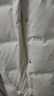 波司登（BOSIDENG）【反季】羽絨服鵝絨女長(zhǎng)款連帽新國(guó)標(biāo)90絨商場(chǎng)同款寬松休閑外套 奶白菱形格提花8958 M 165/88A 體重約110-120斤 曬單實(shí)拍圖