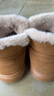 樸西居家情侶短絨棉拖鞋女秋冬家居室內防滑拖鞋厚底保暖加絨棉拖 榆木棕 38-39 曬單實(shí)拍圖