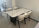 林氏家居簡約玻璃餐桌椅家用新款客廳長方形飯桌子LS480 【冰川白】餐桌+S1-A餐椅*6 曬單實拍圖
