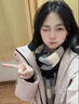 CRANTA KOMEIA圍巾女冬季撞色彩虹條紋保暖韓系針織毛線圍脖生日禮物送女友老婆 黑色 高級感ck風(fēng)送女朋友愛人實(shí)用高檔 曬單實(shí)拍圖