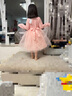 蘿卜唄唄（LUOBOBEIBEI）女童連衣裙春季長袖公主裙小女孩生日洋氣裙子晚禮服 粉色 140 曬單實(shí)拍圖