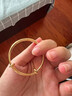 沐芊 周歲金飾沙金手鐲嬰兒一對兒童寶寶金手鐲道具仿金手鐲滿(mǎn)月拍照 光面寶寶鐲【一對】11g 曬單實(shí)拍圖