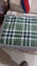 南極人披肩毯雙面絨加厚羊羔絨蓋腿毯辦公室午睡毯沙發(fā)小被子空調被毯子 綠格【多功能蓋毯:披/蓋/鋪/搭】 70*100cm 曬單實(shí)拍圖