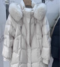 波司登中長(zhǎng)款羽絨服女狐貍毛領(lǐng)連帽防風(fēng)外套B40145188 155/80A 曬單實(shí)拍圖