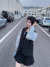 衣典零一（LEDIALYI）學(xué)院風(fēng)馬甲套裝裙女春季2025新款高級感穿搭洋氣質(zhì)百褶短裙三件套 三件套 S 【建議96-110斤】 曬單實(shí)拍圖