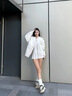 詩丹蕊美式復(fù)古拼接撞色棒球服外套女2025春季新款ins寬松休閑夾克上衣 杏色 均碼 可備注碼數(shù) 曬單實拍圖