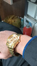 上海全自動(dòng)機械表韓版時(shí)尚薄款雙日歷中老年夜光防水商務(wù)手表男士 瑞士精美腕表保十年--全金 曬單實(shí)拍圖