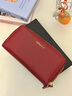 歌若拉2025新款錢(qián)包女長(cháng)款時(shí)尚大容量多卡位簡(jiǎn)約女士錢(qián)夾雙拉鏈真皮手拿 雙拉鏈款-酒紅色(頭層牛防盜刷) 曬單實(shí)拍圖