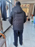 康博鵝絨羽絨服男冬季保暖加厚中年商務(wù)休閑爸爸冬裝外套 黑色 3XL  曬單實(shí)拍圖