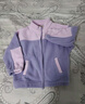 戴維貝拉（DAVE＆BELLA）【奧萊特賣(mài)】男童搖粒絨外套春裝女童寶寶撞色上衣兒童洋氣童裝 淺紫色 90 cm(建議身高80-90cm) 曬單實(shí)拍圖
