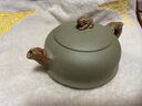 璽翰雅（ROYHOYE）宜興紫砂壺純手工名家柱礎壺豆青砂絞泥泡茶壺套裝高檔茶具套裝 豆青砂獅貅280ml【單壺】 曬單實(shí)拍圖