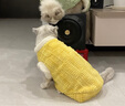 華元寵具（hoopet）貓咪衣服秋冬保暖防掉毛小狗狗衣服比熊德文布偶幼貓棉衣寵物冬裝 富貴兔毛小外套黃【內里加絨】 XL：胸圍50cm-建議9-12斤 曬單實拍圖