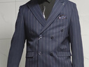 羅蒙西服套裝男雙排扣休閑復古男士西裝外套修身結婚新郎禮服男裝 曬單實拍圖