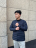 波司登（BOSIDENG）25年新款輕薄羽絨服男短款90絨V領(lǐng)內(nèi)膽保暖內(nèi)搭短外套B250130003 中山青5870-25-航海系 2XL 190/108A 體重約170-180斤 曬單實(shí)拍圖