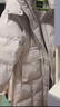 波司登（BOSIDENG）【反季】羽絨服新國(guó)標(biāo)90絨女長(zhǎng)款寬松收腰重構(gòu)比例連帽溫柔系外套 格雷灰8A21 L 170/92A 體重約130-150斤 曬單實(shí)拍圖