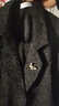 皮爾卡丹（pierre cardin）小香風(fēng)連衣裙女春秋季新款貴夫人高端氣質(zhì)名媛毛呢西裝三件套套裝 黑灰 3XL 【適合136-145斤】 曬單實拍圖