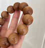 印度邁索爾老山檀香手串紅黑肉檀香木108顆男女手鏈念珠佛小米珠 印度老山檀1.8*13顆 曬單實(shí)拍圖