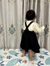 G.DUCKKIDS童裝女童套裝春秋2025新款兒童套裝裙洋氣寶寶衣服女孩背帶裙套裝 黑色 100 適合身高90-100cm年齡3-4歲 曬單實(shí)拍圖
