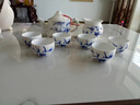 泱青韻茶具整套功夫茶壺茶具陶瓷家用景德鎮(zhèn)手繪青花玲瓏中式茶具套裝 翠竹玲瓏（茶壺） 8件 曬單實(shí)拍圖