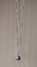 滴水成珠【九紫離火】深紫色淡水珍珠白18K金鑲鉆石吊墜璀璨愛迪生珍珠 12.0-13.0mm 曬單實(shí)拍圖