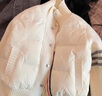 妍莉芬（yanlifen）白色休閑羽絨棉服女2025年冬季新款短款羽棉襖絨服女立領(lǐng)棉衣外套 白色 S 曬單實(shí)拍圖