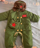 G.DUCKKIDS童裝嬰兒衣服秋冬男女寶寶軍大衣中國風(fēng)加厚保暖新生兒連體衣冬裝 軍綠色+帽子+包包 66 適合3-4個(gè)月體重10斤-13斤 曬單實(shí)拍圖