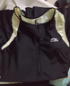 李寧（LI-NING）泳衣女新款 連體裙式比基尼無(wú)袖涼爽速干沖浪服修身運動(dòng)泳裝 LSYU070-4黑綠（拉鏈款） XL【身高160-170體重56-61】 曬單實(shí)拍圖