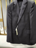 培羅蒙男士羊毛商務(wù)正裝職業(yè)西裝結(jié)婚新郎西服套裝 黑色175A 曬單實(shí)拍圖