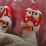 米嘟爾國風(fēng)寶寶學(xué)步鞋虎頭鞋嬰兒軟底鞋子大紅色喜慶刺繡手工軟底獅虎龍 諾_祥云龍虎（棉鞋-龍虎鞋） 11 內長(cháng)11cm （S 建議0-6月） 曬單實(shí)拍圖