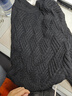 嘻哈街頭毛衣冬款男加厚寬松新款針織衫男士復古圓領(lǐng)設計感休閑線(xiàn)衣外套 B051黑色【高品質(zhì)】47 L 100斤-120斤 曬單實(shí)拍圖