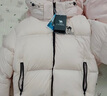 駱駝（CAMEL）黑鉆系列短款羽絨服女裝冬新款保暖防風(fēng)連帽羽絨外套面包服 724CA6B601，雪藕白，女 L 曬單實(shí)拍圖