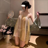 clolv kiss CK 大碼性感古風(fēng)超仙國風(fēng)性感睡裙女夏制服純欲風(fēng)網(wǎng)紗居家服睡衣 花想容楊玉環(huán)[抹胸裙款] 均碼 80-120斤) 曬單實(shí)拍圖