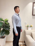 沙馳SATCHI男士長(cháng)袖襯衫春新款商務(wù)休閑高級感親膚易打理襯衣藍【蘆薈纖維】 中灰 42 (180/80kg) 曬單實(shí)拍圖