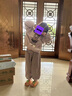 G.DUCKKIDS小黃鴨童裝女童套裝春秋款洋氣兒童衣服女寶寶秋裝卡通兔子兩件套 卡其色 120 (建議身高110cm  6-7歲)cm 曬單實(shí)拍圖