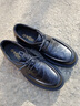 金利來(lái)（Goldlion）男鞋厚底增高商務(wù)正裝皮鞋男士系帶手抓紋大頭皮鞋男冬季加絨棉鞋 黑色 40 比標準碼皮鞋偏大一碼 曬單實(shí)拍圖