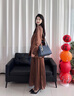 CLEVER KNOCK品牌CK輕奢包包女款手提戴妃包大容量女士斜挎單肩情人節生日禮物 藍色【送女友送老婆送媽媽】 曬單實(shí)拍圖