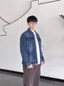 增致牛仔男士牛仔外套男2025春秋男款長(cháng)袖上衣男休閑丹寧工裝夾克外衣 曬單實(shí)拍圖