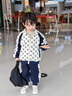 G·DUCK KIDS小黃鴨男童運(yùn)動(dòng)套裝春秋季新款帥寶寶時(shí)尚秋裝兒童休閑潮牌兩件套 杏色 120(建議115厘米左右) 曬單實(shí)拍圖
