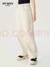 深呼吸女裝高腰寬松復(fù)古造型休閑牛仔雞蛋褲女A100328 白 S (2) 曬單實(shí)拍圖