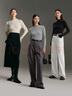 迪賽尼斯（DESIGNICE）2024年冬季新款氣質(zhì)正肩修身打底羊毛衫長袖半高領(lǐng)毛衣女 灰色 L 曬單實拍圖