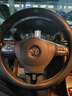 DEYAN汽車(chē)方向盤(pán)套四季通用夏季透氣防滑吸汗超薄款真皮車(chē)用把套內飾品 大眾朗逸帕薩特速騰邁騰途觀(guān)探岳 超薄【圓形】雙色線(xiàn)（帶車(chē)標） 曬單實(shí)拍圖