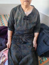 俞兆林（YUZHAOLIN）母親節(jié)矮媽媽夏裝新中式旗袍短袖T恤中老年女裝加肥加時髦套裝 綠色(套裝) 3XL 建議115-130斤 曬單實拍圖