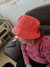UKCF新品帽女秋季款壓線(xiàn)棉質(zhì)布帽顯臉小韓版時(shí)尚盆帽 橘紅 均碼(54-58cm)可調節 曬單實(shí)拍圖