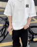 WYKZ潮牌短袖t恤男套裝夏季寬松圓領(lǐng)半袖體恤韓版潮流百搭休閑兩件套 白色+白色 XL 曬單實(shí)拍圖